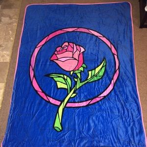 Beauty and the Beast Rose Throw